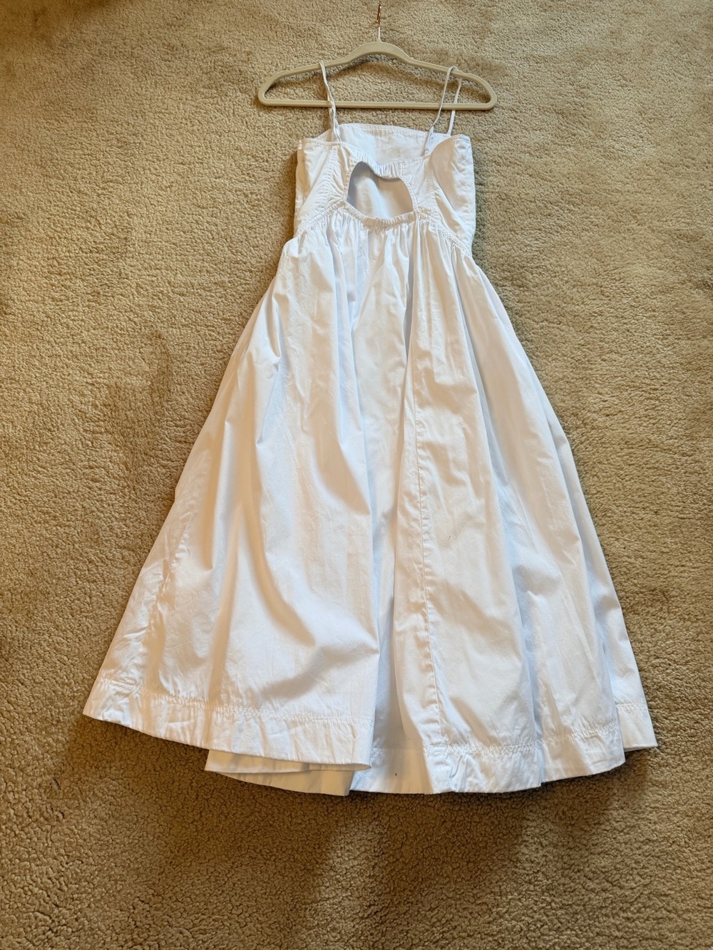 Madewell Poplin Seamed Maxi Dress White Size 0 - Picture 6 of 7